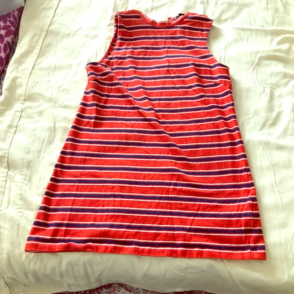Striped halter-neck dress